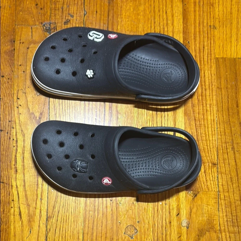 CROCS Blue Clogs with White Accents